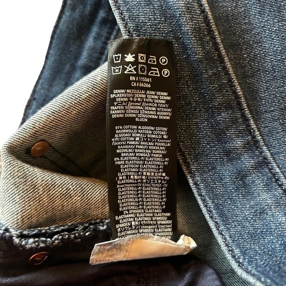 7 For All Mankind Jeans Womens 31 Highwaist Slim Kick Ankle Distressed Raw Hem - Picture 12 of 15